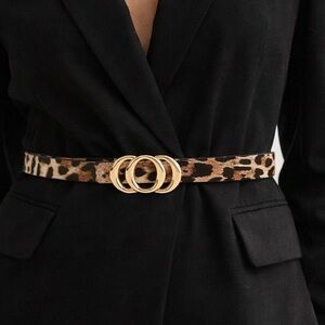 Leopard Print Ring Belt (U414)